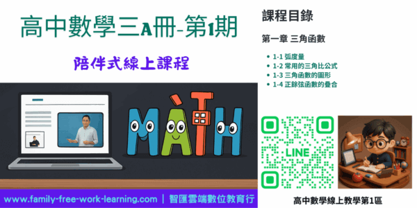 高中數學第三A冊-陪伴式線上課程第1期：三角函數